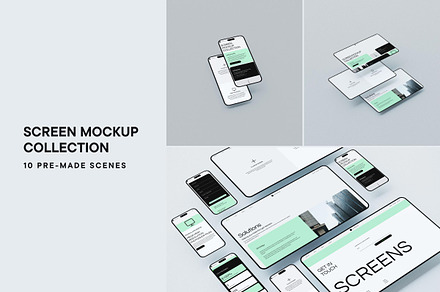 Screen Mockup Collection, a Wearable Device Mockup by Mockup Line