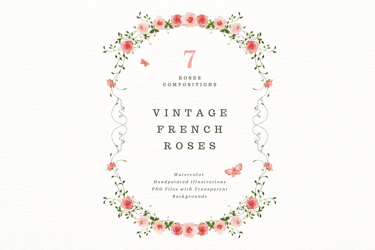 French roses with butterflies, a Decorative Illustration by AnnelyBlooms (Photo 4 of 8)