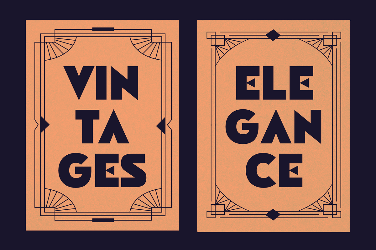 Foxic – A Geometric Art Deco Font, a Font by Tiptop Graphic (Photo 6 of 8)