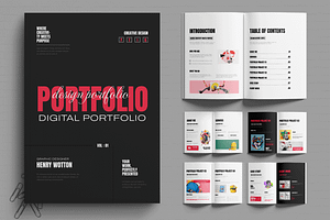 Portfolio for Graphic Designer, a Brochure Template by MightyDesign
