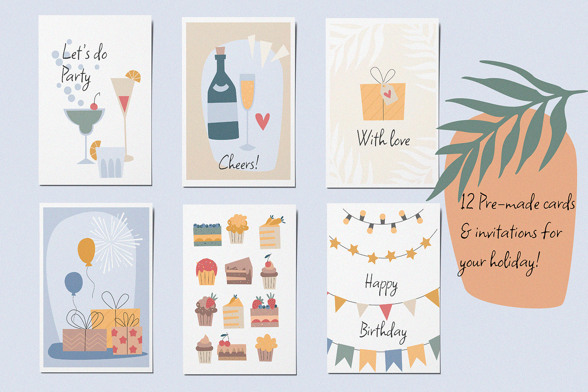 Birthday party collection clipart, a Decorative Illustration by svetlatek (Photo 3 of 11)