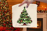 Whimsical Christmas Tree Clipart, an Illustration by Dream Creation (Thumbnail 6 of 7)