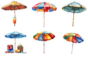 Bright & Colorful Summer Umbrella, an Illustration by Pixels.Craft (Thumbnail 4 of 8)
