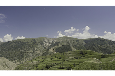 Top view of green mountain valley on, a Nature Photo by Media Whale Stock