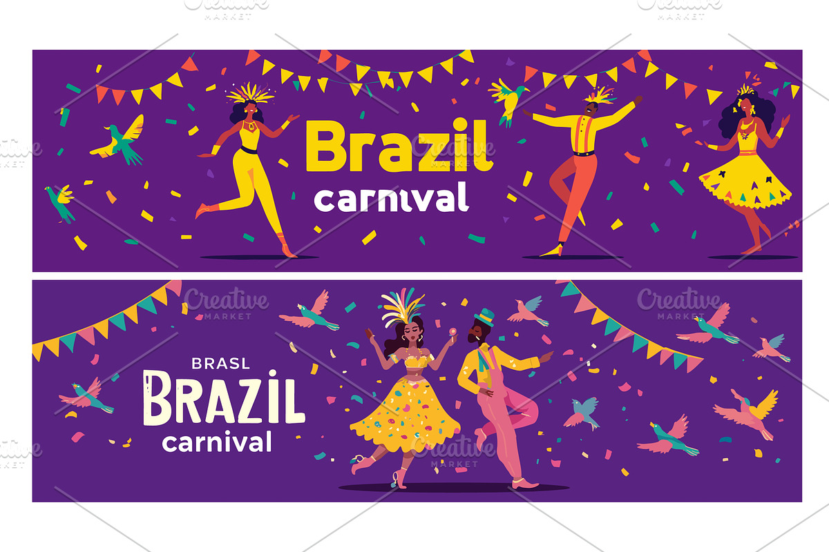 Brazil carnival banners. Brazilian, an Object Illustration by Stock-Smart-Start