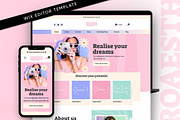 Pink Coaching Wix Template, a Wix Template by Template Twist Shop (Thumbnail 1 of 10)