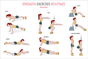 Strength Exercise Routine, a Healthcare Illustration by ÁRTICA (Thumbnail 2 of 2)
