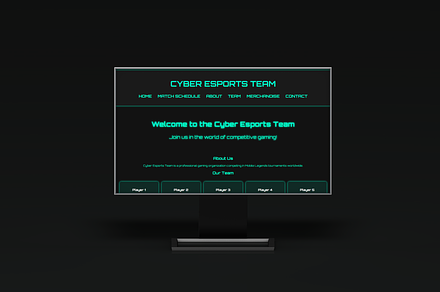 Cyber Esports Team Website, a HTML Template by Al Pavo Studio