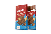 Chocolate Bar Opened Mockup Set, a Packaging Mockup by DSNA Mockup (Thumbnail 3 of 5)