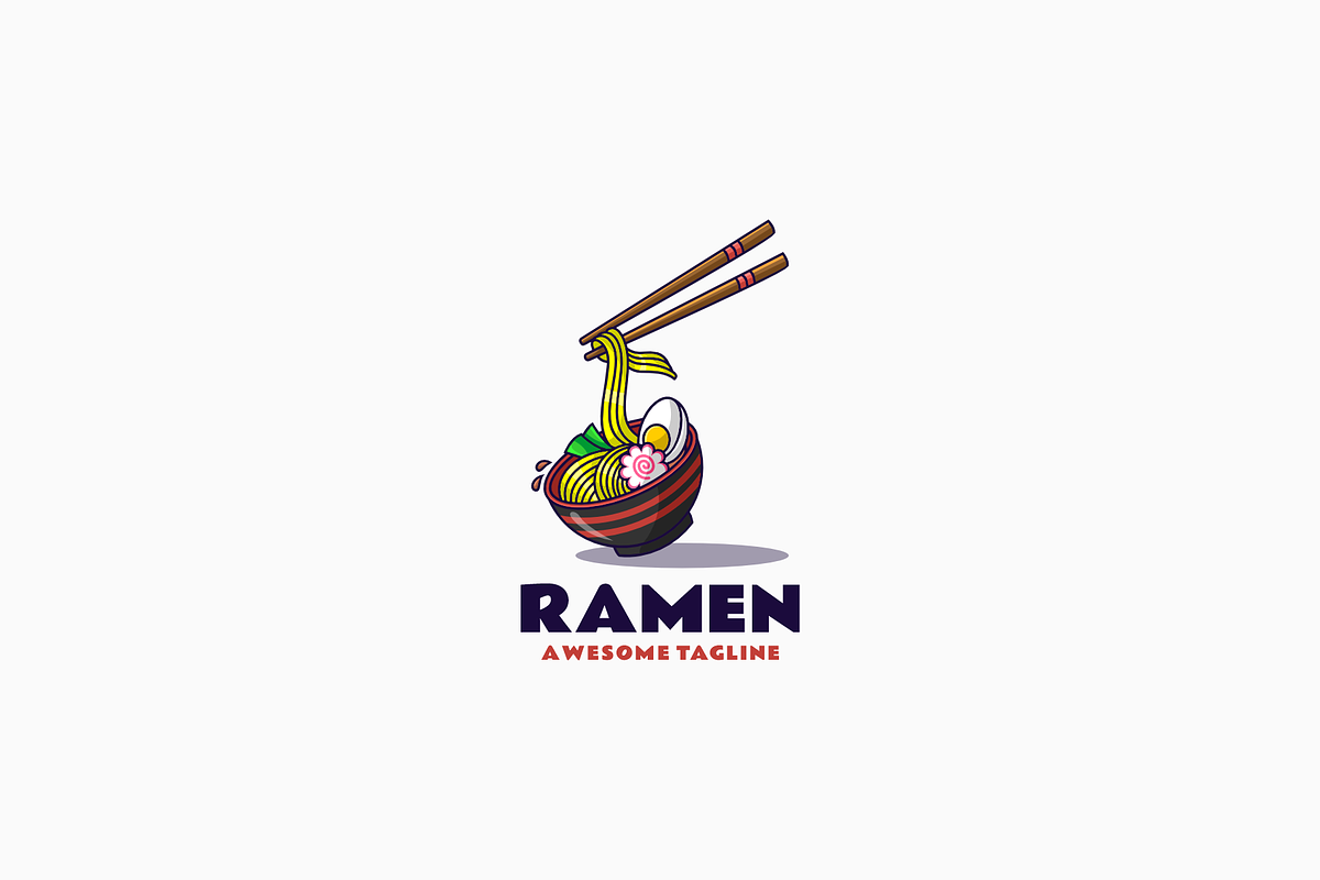 Ramen Simple Mascot Logo, a Branding & Logo Template by Artnivora.Std
