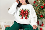 Christmas Bow Holiday Wreath PNG, a Seasonal Illustration by DreamPrint404 (Thumbnail 6 of 6)