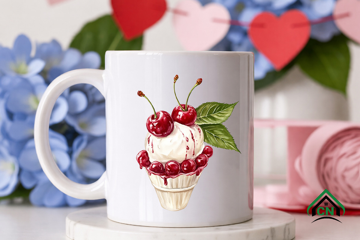 Watercolor Cherry Clip Art, an Illustration by Craft Nest (Photo 9 of 12)