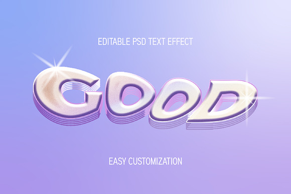 Iridescent Layered 3D Text Effect preview 3