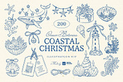 Coastal Christmas Illustration Kit, a Seasonal Illustration by KetteCreate (Thumbnail 1 of 21)