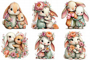 Whimsical Mother's Day Bunny Clipart, an Illustration by Daily.Designs (Thumbnail 5 of 7)