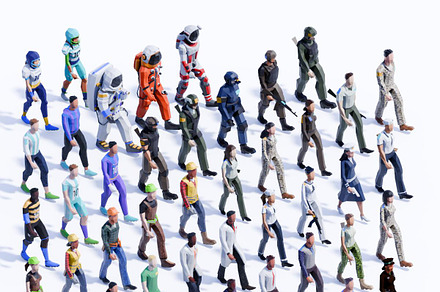 Low Poly Rigged Animated Compilation, a Characters & Person 3D Model by Studio Ochi