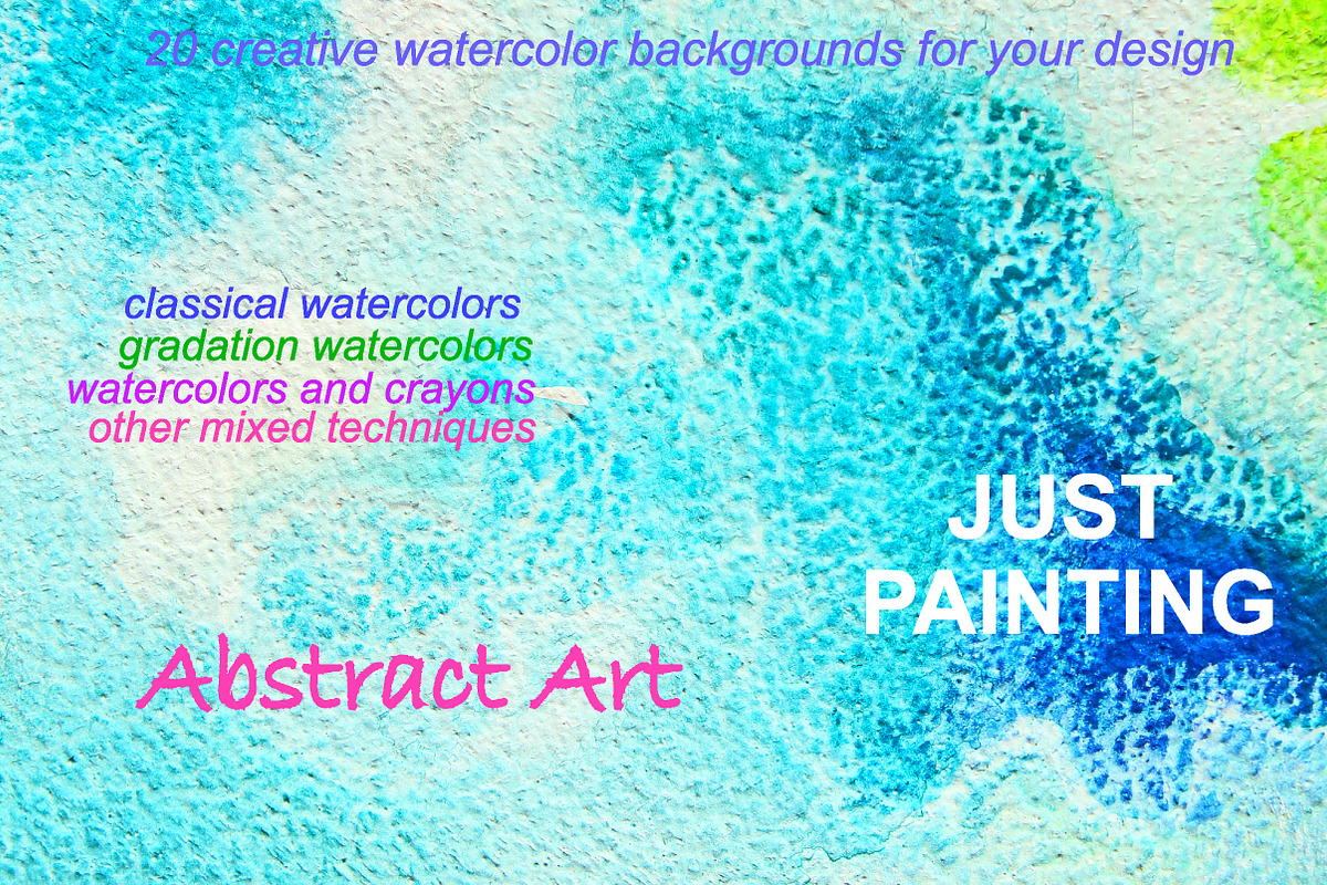 20 Abstract Watercolor Backgrounds, a Texture Graphic by Svetlana Kononova (Photo 4 of 11)