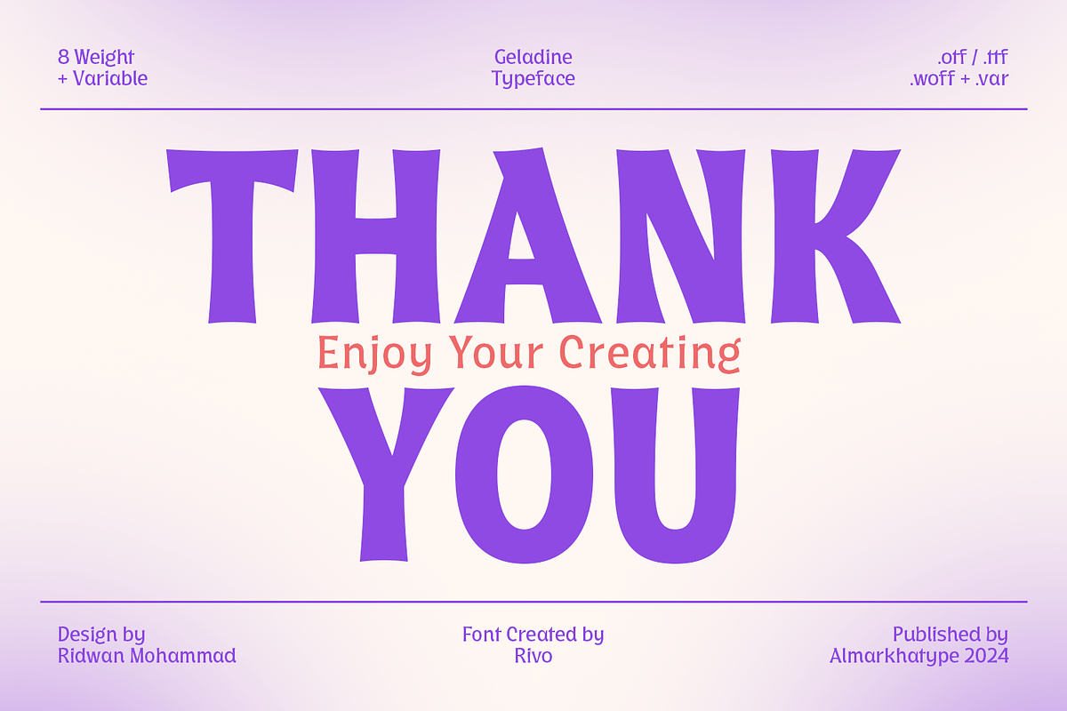 Geladine – Fluid Flare Sans, a Sans Serif Font by Almarkhatype (Photo 8 of 11)