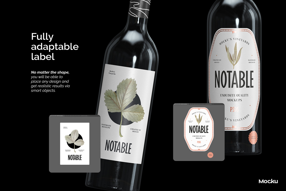 The wine creator - Bordeaux bottle, a Product Mockup by Mocku (Photo 5 of 14)