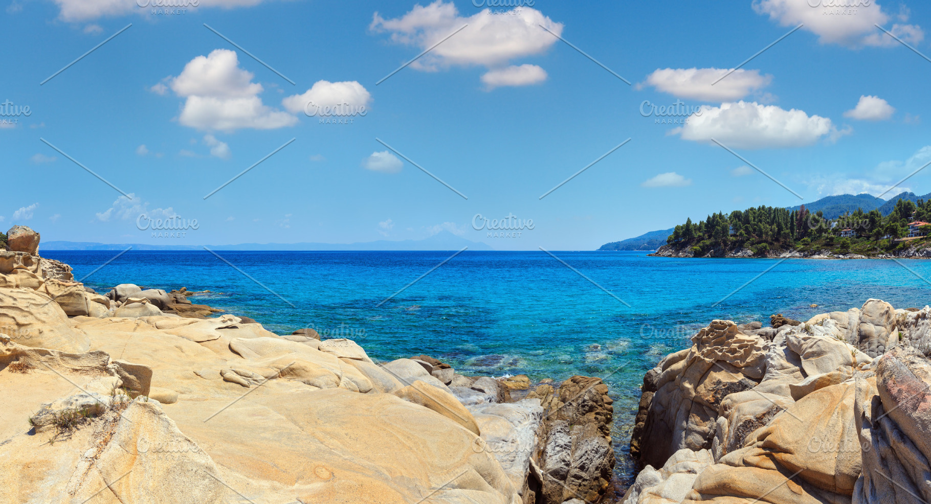 Aegean sea coast (Chalkidiki, Greece)., a Nature Photo by YuriyB