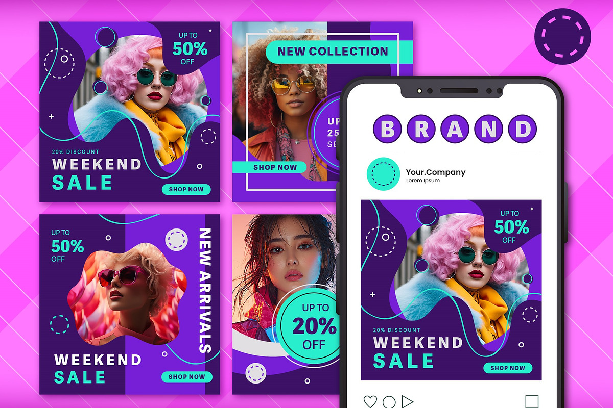Social Media Post Sale Set, a Templates & Theme by studiogstock (Photo 1 of 3)