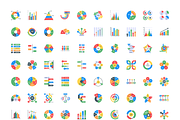 Flat Infographics Icons, a Duotone Icon by Brickclay (Thumbnail 7 of 8)