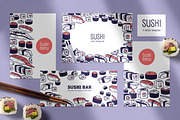 Sushi backgrounds, menu cover design, a Food Illustration by Good Studio (Thumbnail 1 of 5)