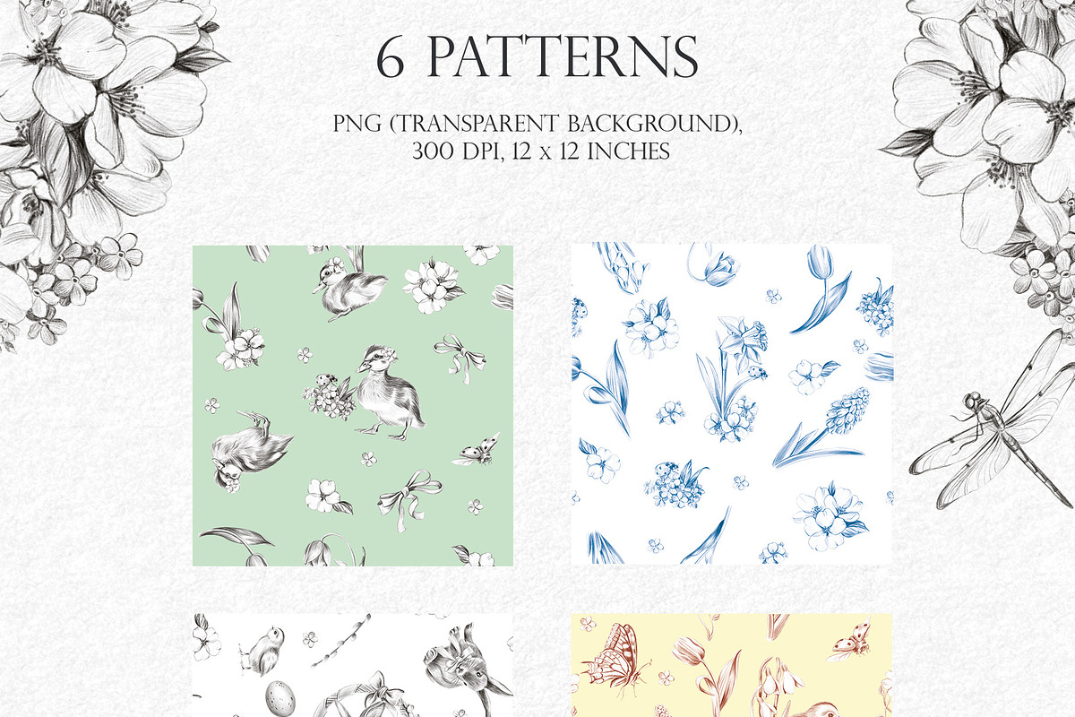 Easter Animals Hand Drawn Clipart, an Animal Illustration by InstaDesignPro (Photo 11 of 14)