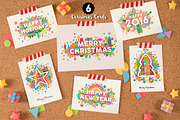 90% OFF: Christmas MEGA BUNDLE Set, a Texture Illustration by Cienpies Design (Thumbnail 2 of 5)