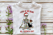 Funny Christmas Png, Snarky Skeleton, an Illustration by DreamPrint404 (Thumbnail 2 of 4)