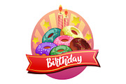 7 happy birthday label template, a Graphic by Propylparaben (Thumbnail 1 of 7)