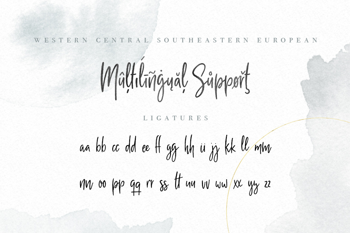 Milano Sky handwritten Script font preview 8