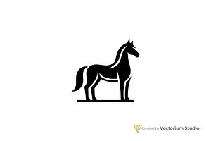 Modern Horse Geometric Logo, a Branding & Logo Template by Vectorium Studio