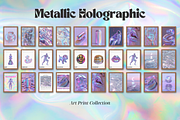 Metallic Holographic Art Prints Set, a Decorative Illustration by Artimind Studio (Thumbnail 2 of 11)