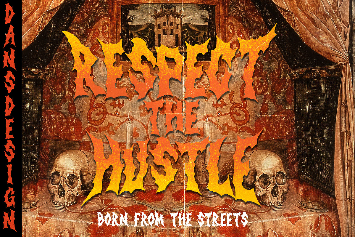 Strange Mystery Horror Metal Display, a Blackletter Font by dansdesign (Photo 8 of 9)
