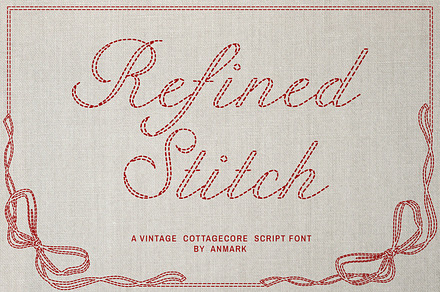 Refined Stitch Vintage Script Font, a Script Font by AnMark