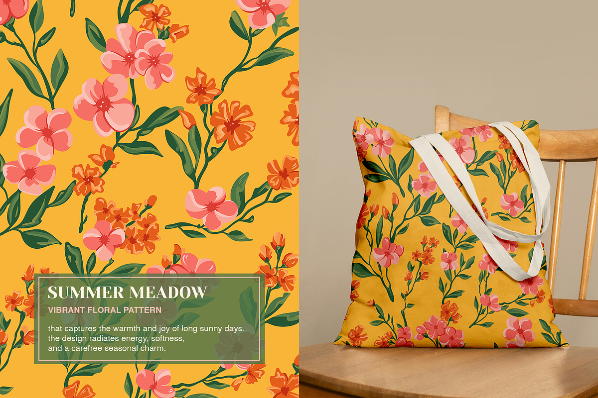 Summer Seamless Floral Pattern, a Pattern Graphic by Mariia Kovalchuk (Photo 6 of 12)