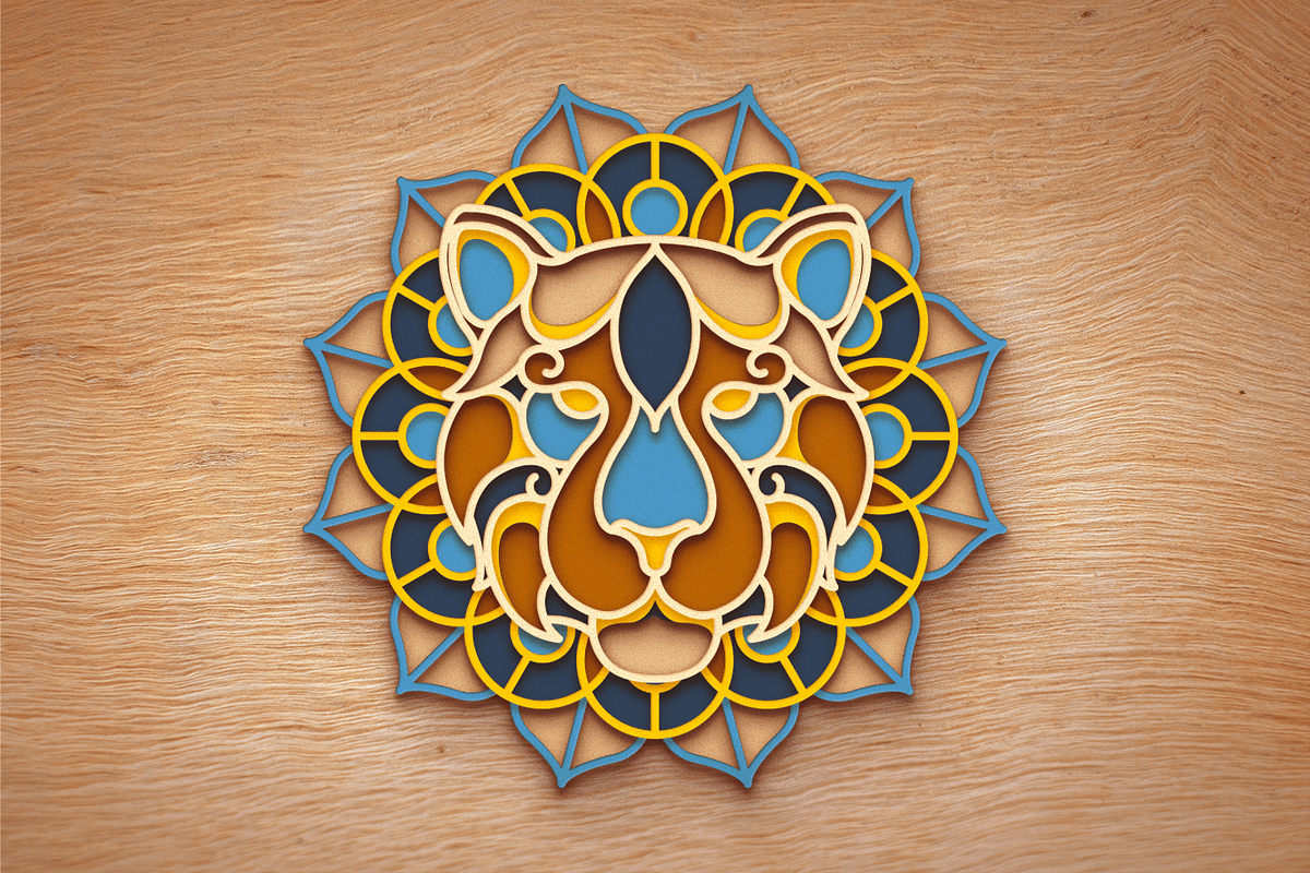 Tiger 3D Mandala - SVG cut file, an Object Graphic by Arshad Ali (Photo 5 of 8)