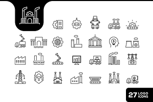 Factory and Industry Icon, an Outline Icon by devastd