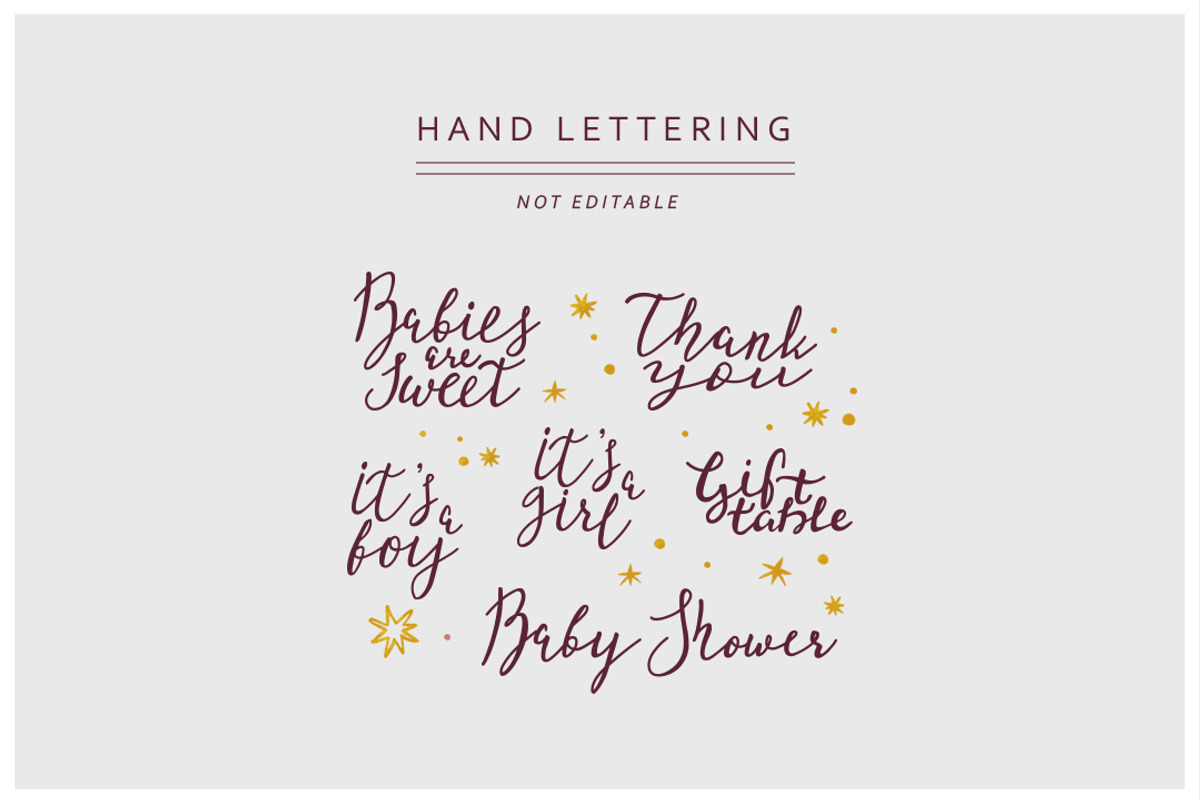 Baby Shower Set • Moon & Stars, an Invitation Template by Yeticrab (Photo 9 of 10)