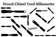Wood Chisel Tool Silhouette Bundle, a Graphic by Gfx_Store (Thumbnail 1 of 10)