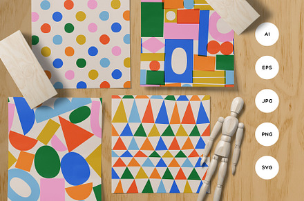Scandinavian Kid Patterns, a Pattern Graphic by Dedraw Studio