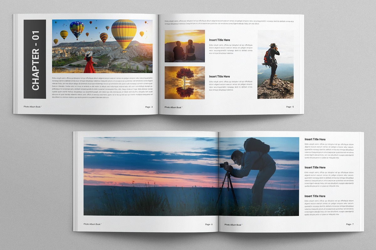 Photo Album Book Template Landscape, a Brochure Template by E-Type (Photo 3 of 7)