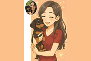 Custom Anime Portrait, a Person Illustration by HubbaDigitals (Thumbnail 5 of 8)