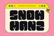 Snow Manz - Groovy & Funky Font, a Sans Serif Font by QR Design Studio (Thumbnail 1 of 6)