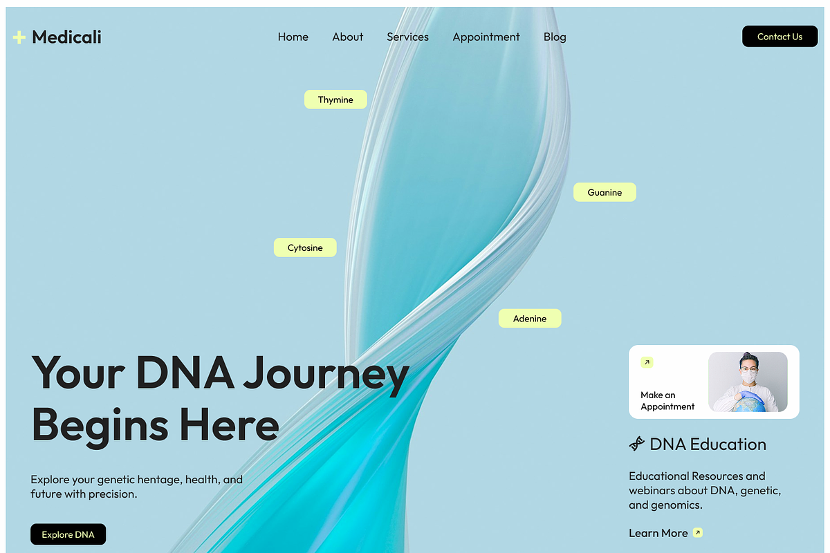 Medical Figma Landing Page, a Landing Page Template by Hammad Arif (Photo 2 of 2)