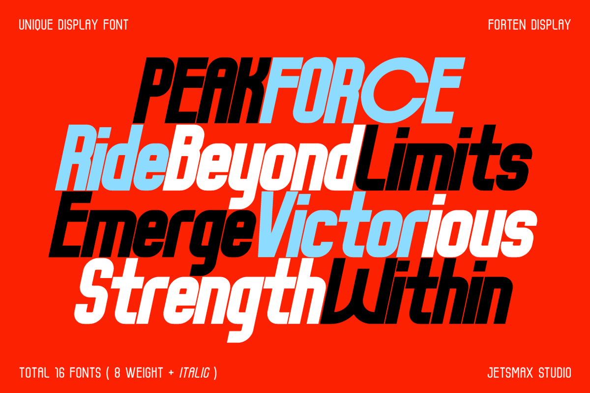 Forten Display, a Sans Serif Font by Jetsmax® Studio (Photo 5 of 10)
