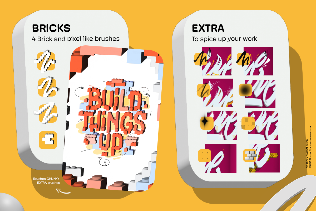 3D Pack — 3D Brushes For Procreate, a Brush Add-On by Snooze one (Photo 9 of 15)
