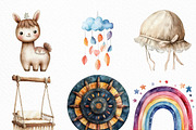 Boho Baby Watercolor Clipart, an Illustration by Craft Nest (Thumbnail 4 of 6)