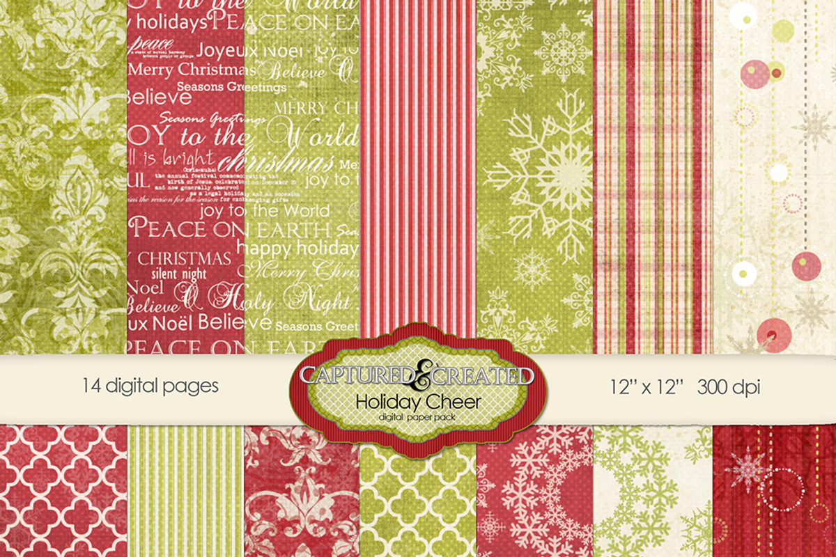 Holiday & Cheer Digital Paper Pack